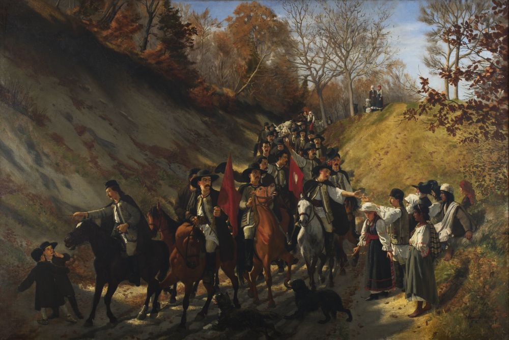 Le cortège de noce en Valachie de Jules Jacot Guillarmod, 1866 Huile sur toile, 152 x 226 cm