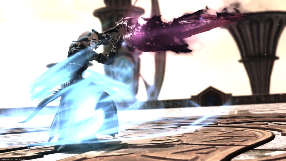 A charge attack is prepared from Yozora.