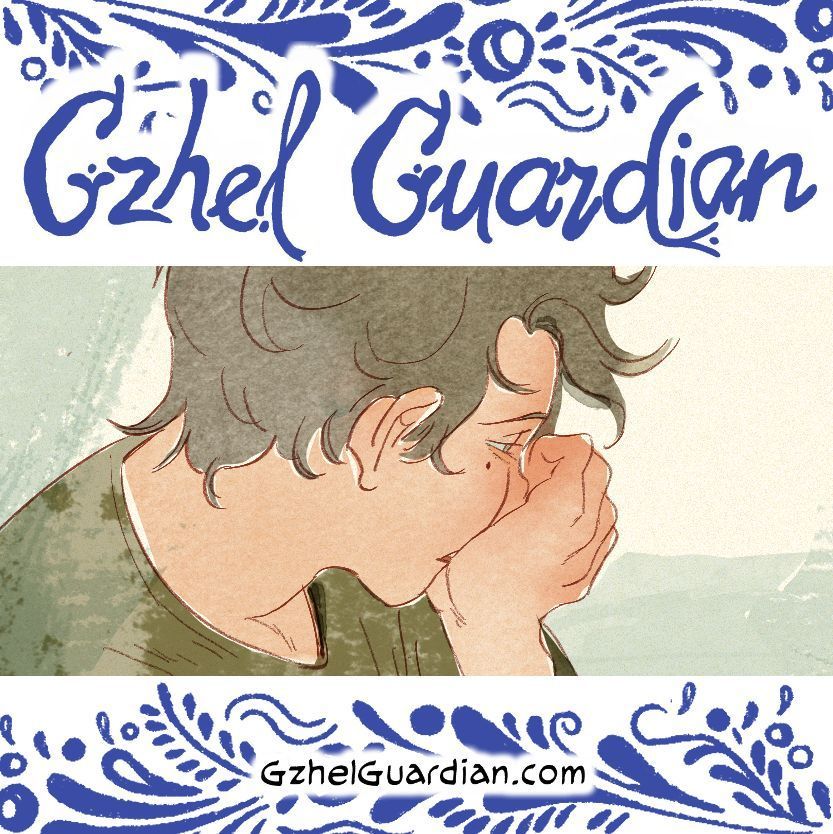 Promo image shows Viktoria from Gzhel Guardian looking out toward the window, seemingly sad. 