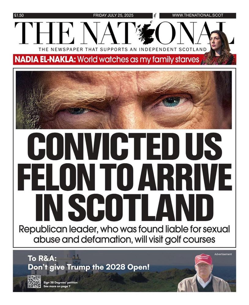 Page 1 of newspaper in Scotland 