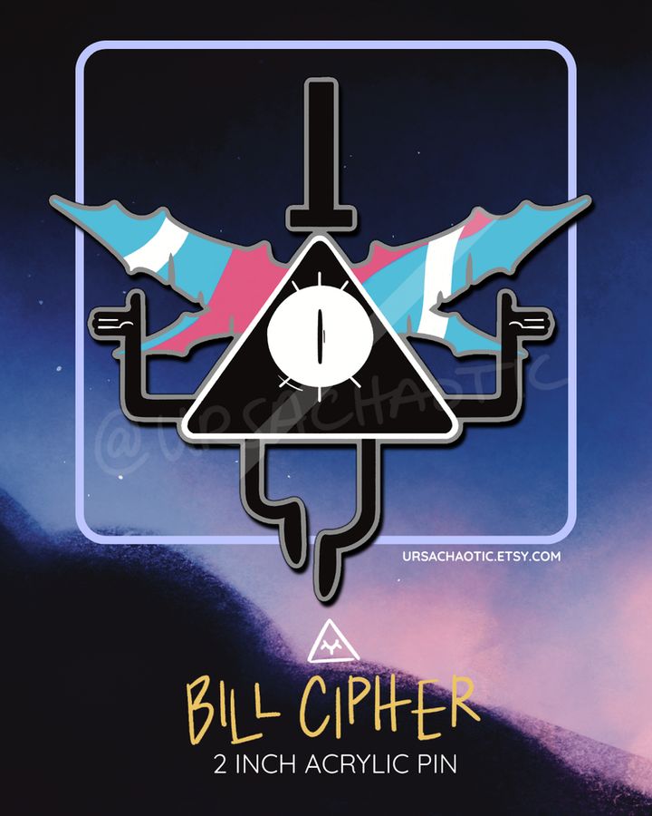 Pin of Bill Cipher from Gravity Falls 