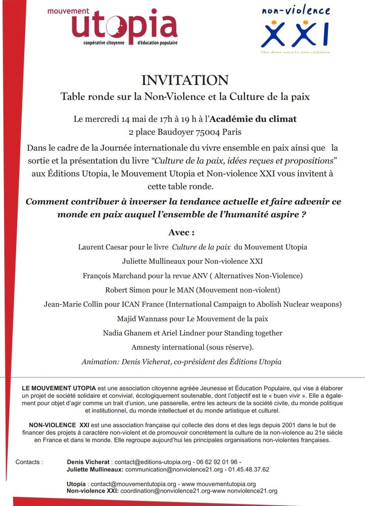 Table ronde pour la sortie du livre 
