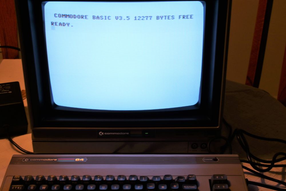 This is a picture of the TED Developer Alpha computer running.  The familiar colour scheme of the production models was not yet used so it looks a little peculiar.  The Alpha units only had 16K of memory.
