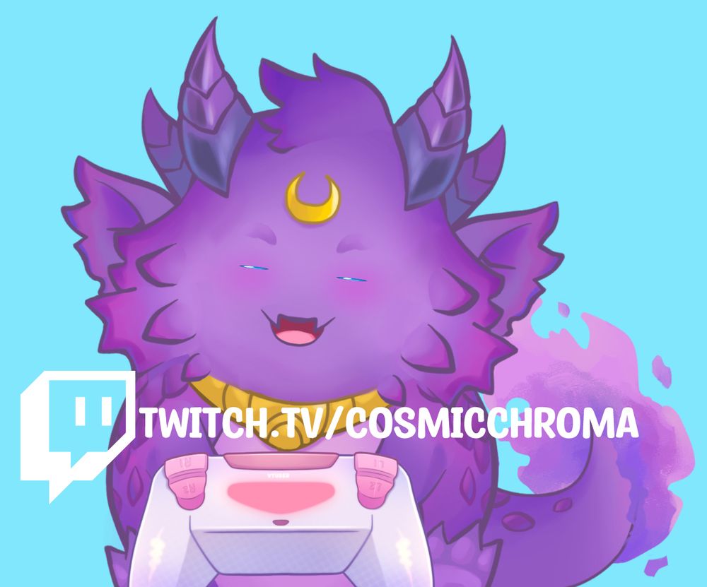 My tiny dragon vtuber model. twitch.tv/cosmicchroma