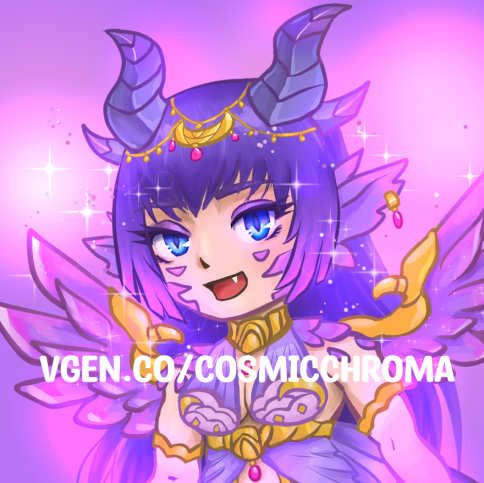 Portrait of my vtuber model as a chibi, as seen in my current profile picture.