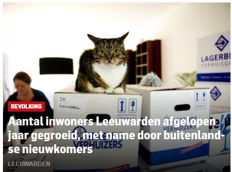 Aantal inwoners Leeuwarden afgelopen jaar gegroeid, met name door buitenlandse nieuwkomers