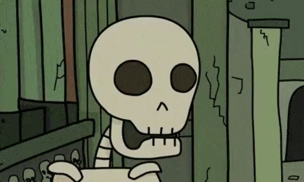 Blush Skeleton GIF