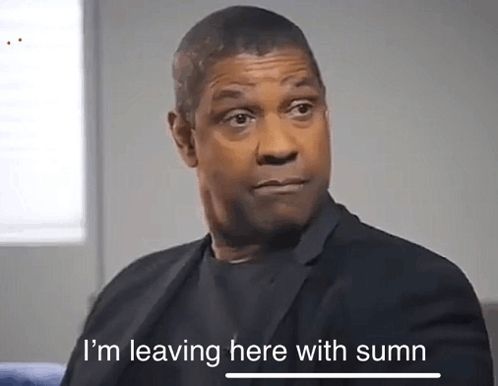 Denzel Washington looking determined and like a classic NYer as he's talks about losing an Oscar in 1988 but coping a big tray of food instead: I'm leaving here with sumn.