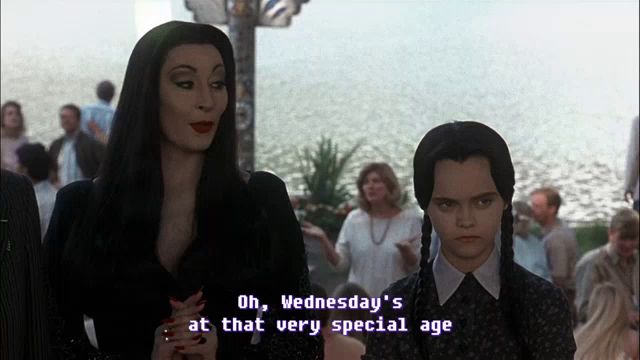 wednesday 's at that very special age written on a screen