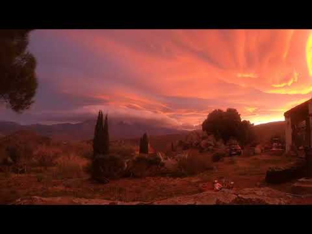 Sunset in the French Pyrenees.