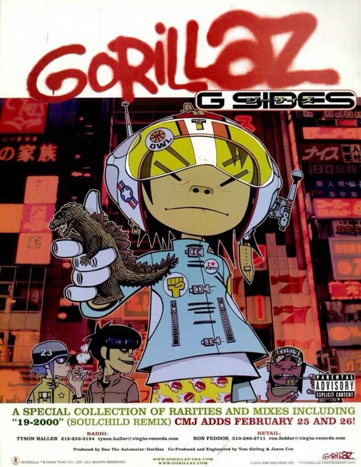Gorillaz G-Sides Poster (2001)