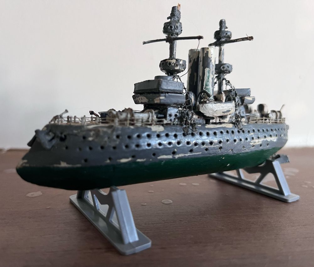Scratchbuilt Dreadnought model, c.50mm