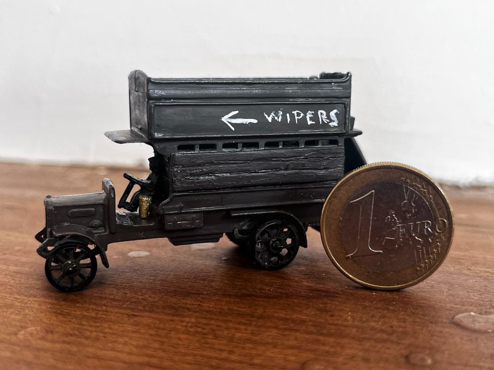 1960’s Lesney Matchbox B-Type bus painted in ASC colours. Base model a gift of Mike Stockbridge. Thanks Mike!