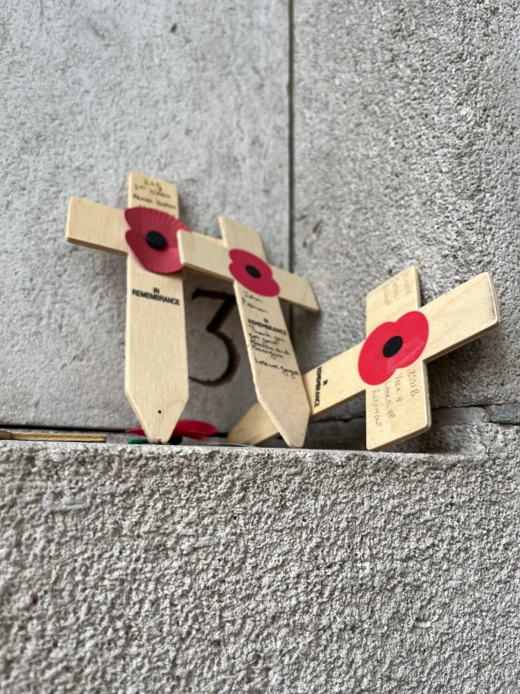 Crossed laid at the Menin Gate