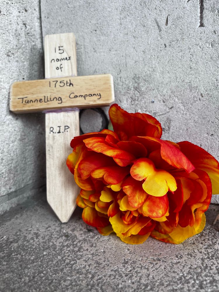 A single cross, a single flower