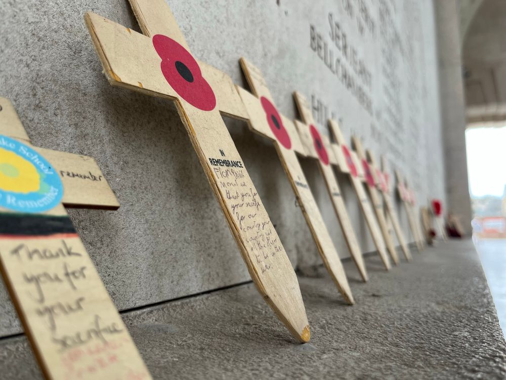 Crossed laid at the Menin Gate