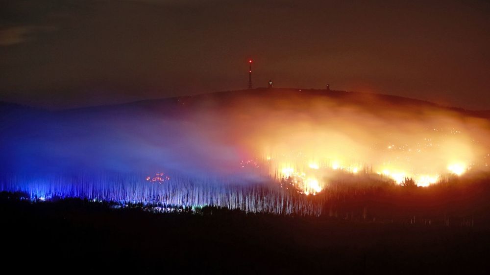 Waldbrand am Brocken im Harz: Löscharbeiten gehen weiter