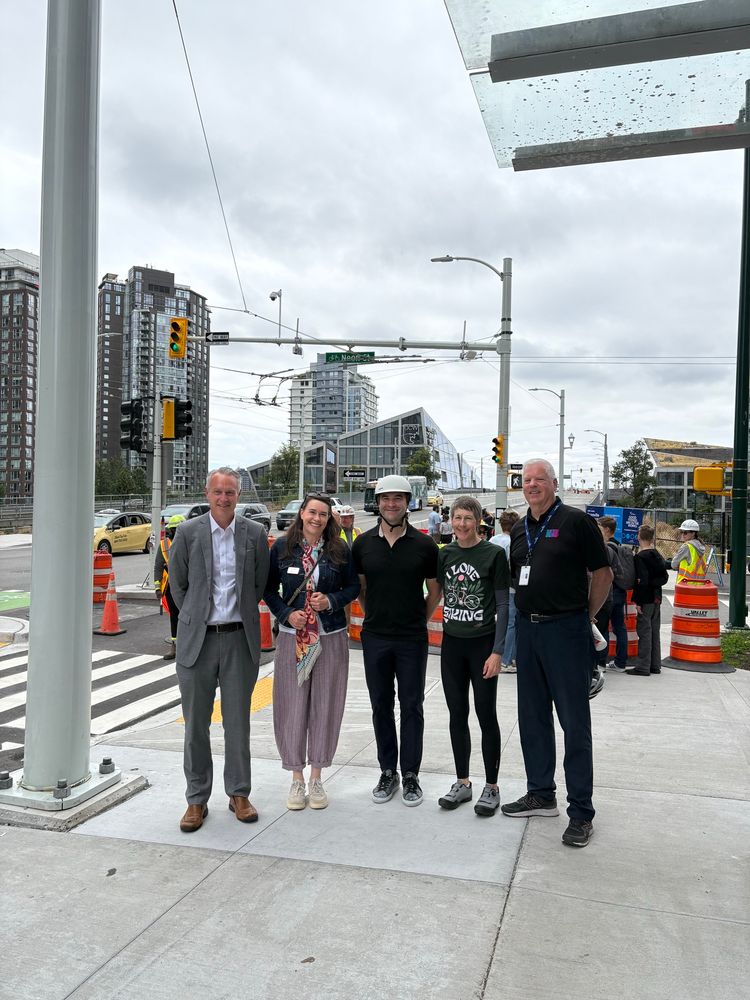 Me with City of Vancouver Director of Transportation Paul Storer, Paul Krugeger, VP of HUB Cycling Victoria Gray and HUB Cycling President Jeff Leigh
