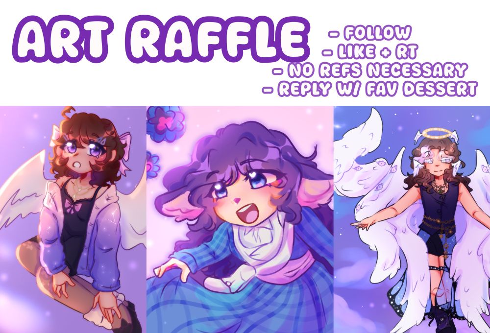 art raffle with examples of my art! 