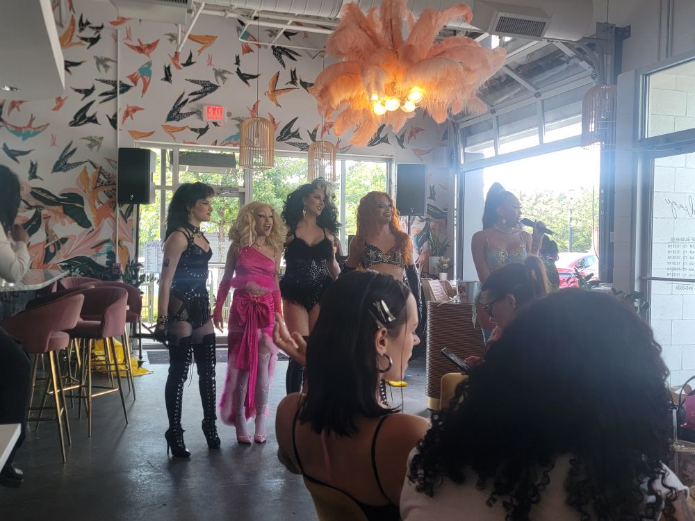Picture of all the folks who were performing, save the main host who had to leave early.