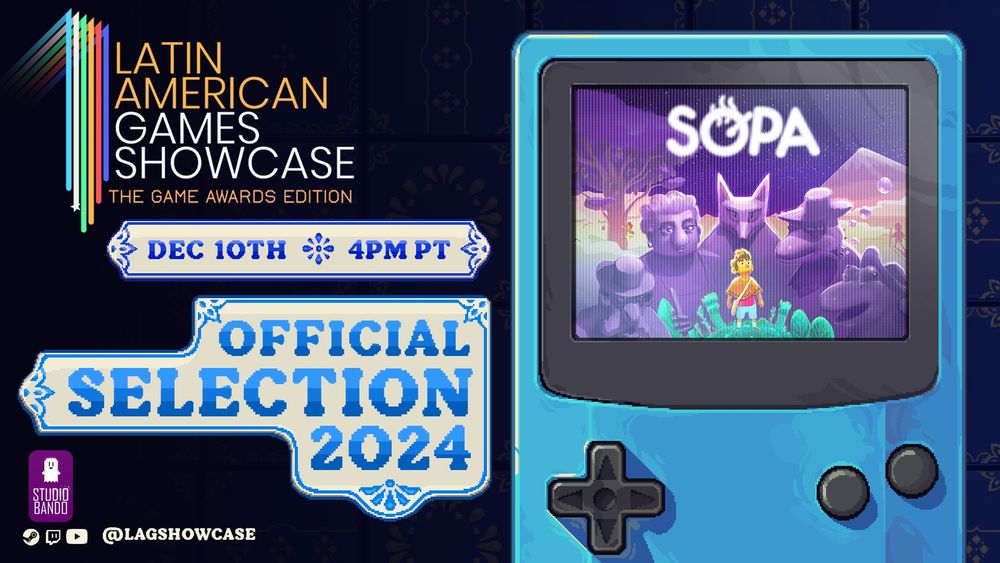 SOPA - Tale of the Stolen Potato Poster of the game's key art as part of the Latin American Games Showcase.