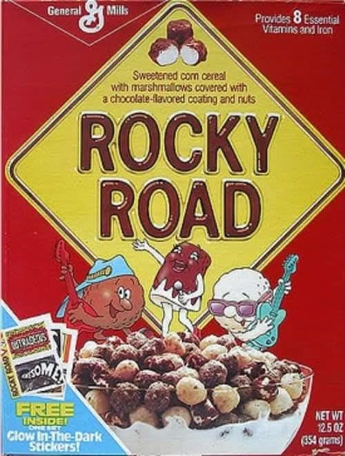 Rocky Road Cereal box cover