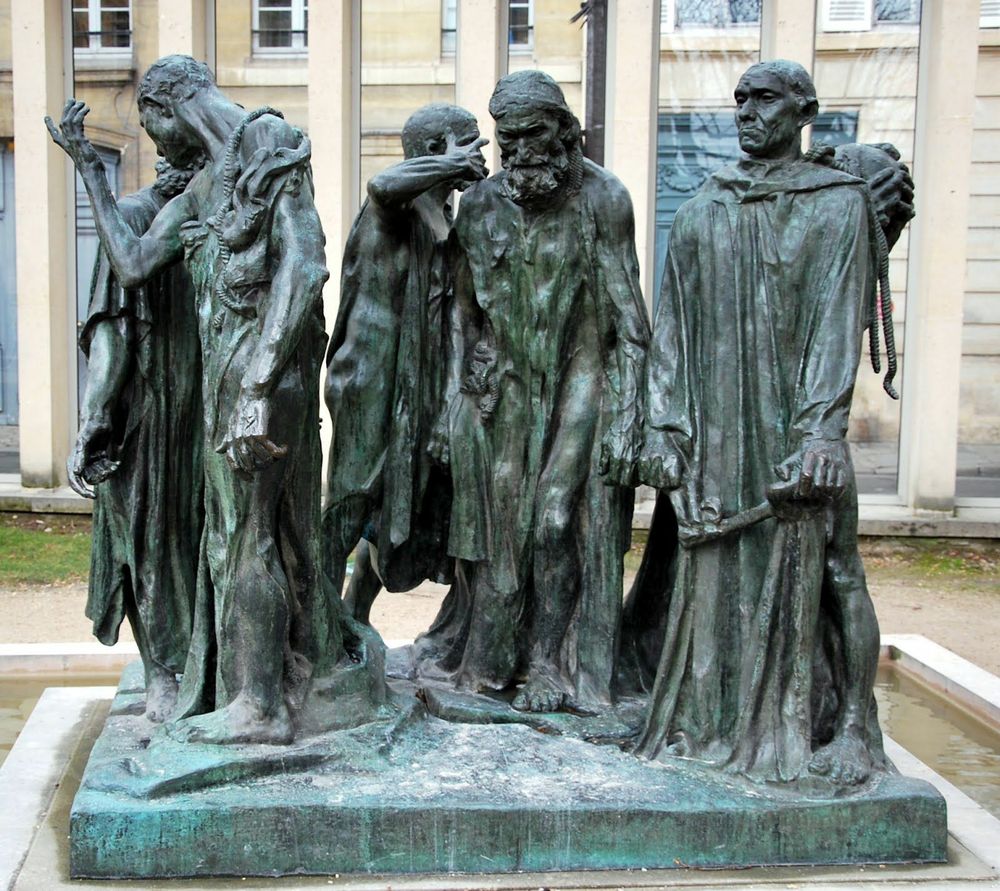 A sculpture by Auguste Rodin called The Burghers Of Calais.