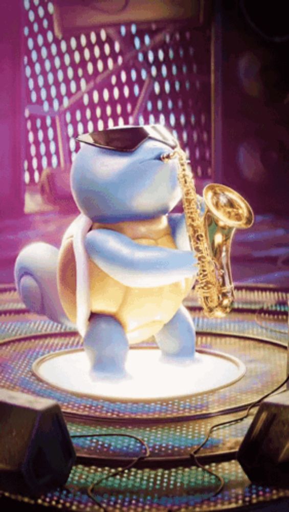 Squirtle Sax Squirtle GIF