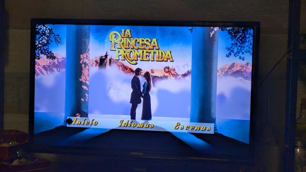 Foto de la pantalla de inicio de la película de La princesa prometida.