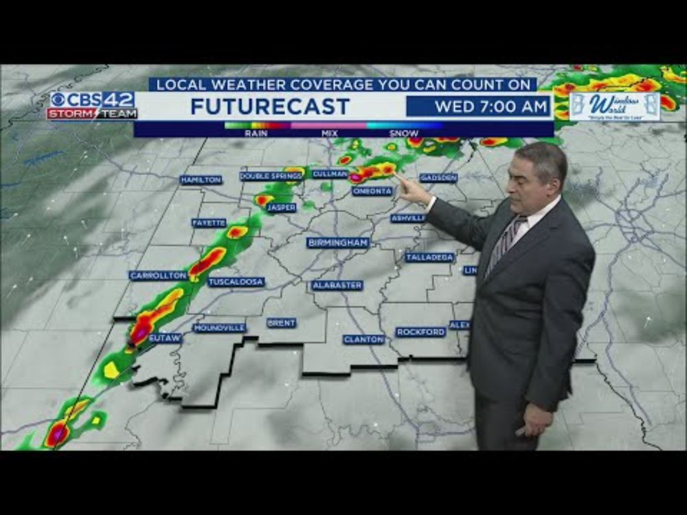 Heavy Rain Threat With Possible Flooding Wednesday - CBS42 News @ 10pm Forecast
