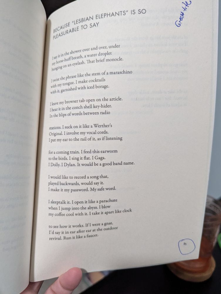 Page one of a poem 