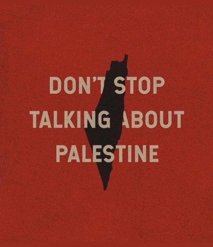 DON’T STOP TALKING ABOUT PALESTINE