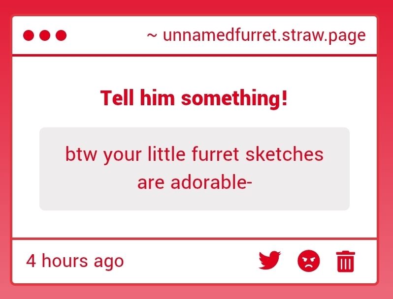 btw your little furret sketches are adorable-