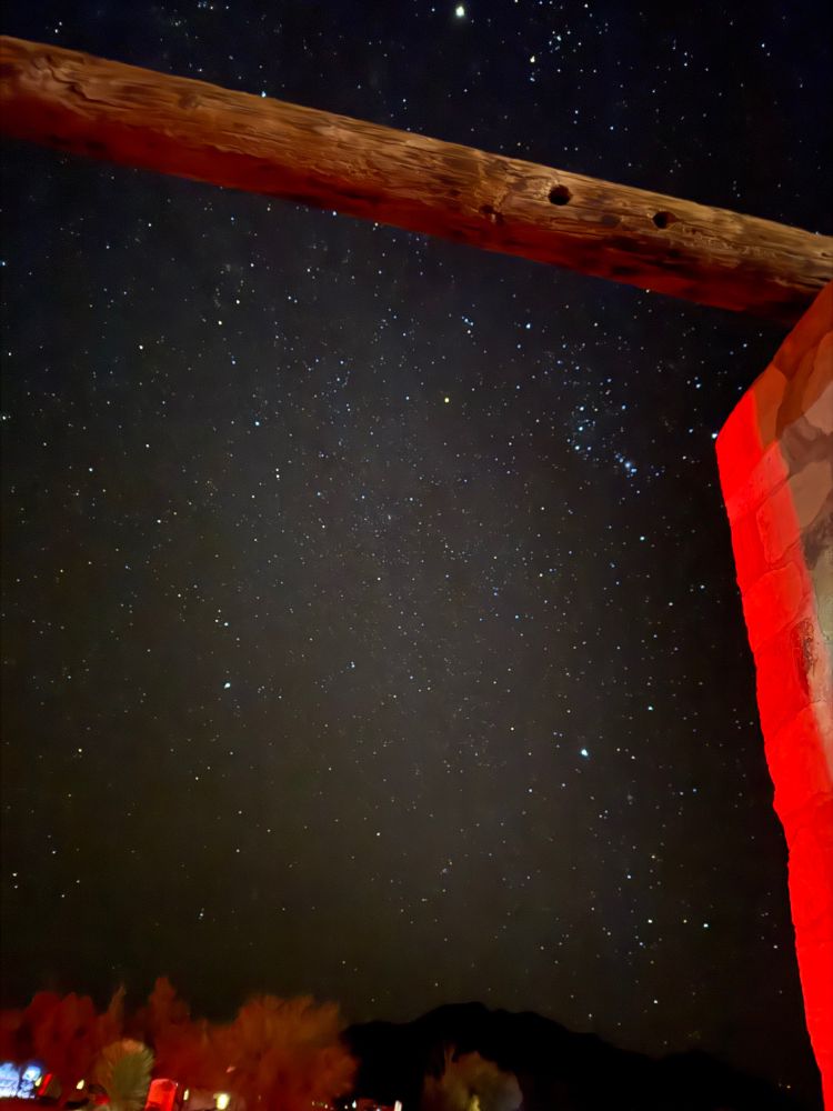 the night sky right outside of big bend National park. Featuring Orion’s Belt and betelgeuse!