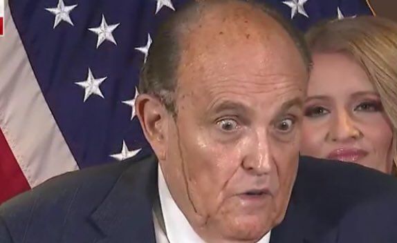 Rudy Giuliani sweating bisto 