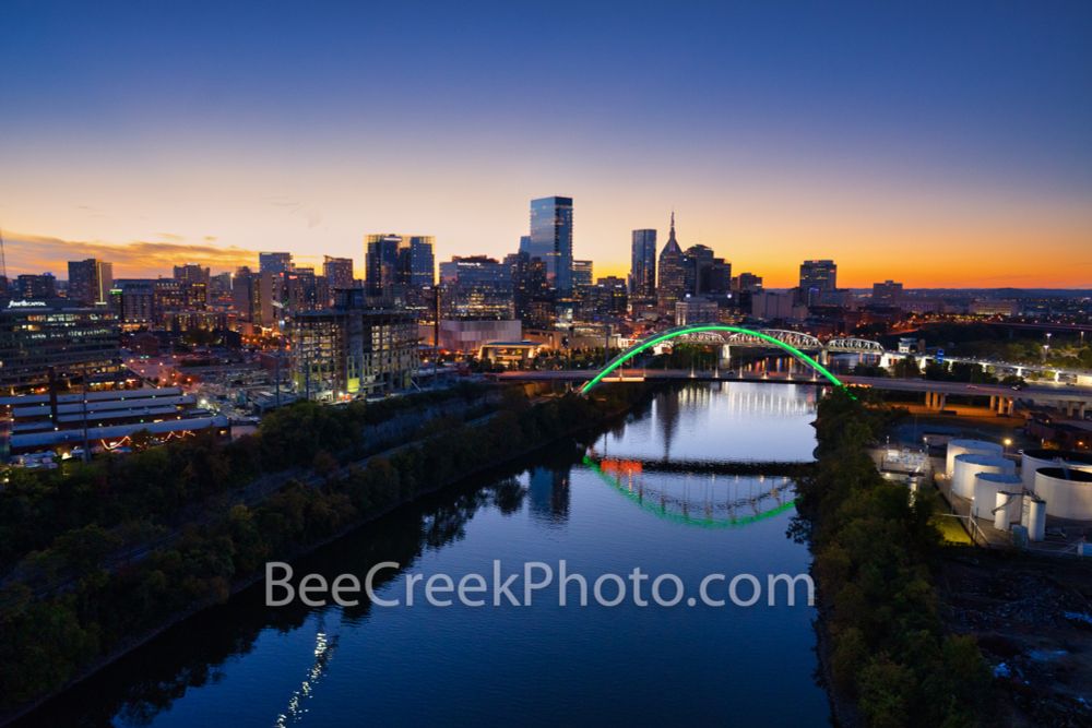 Nashville Skyline After Sunset