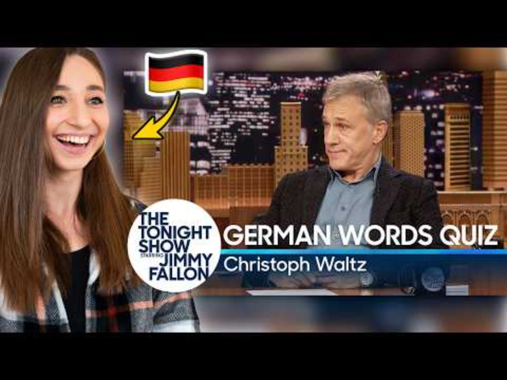 Christoph Waltz Gives Jimmy Fallon a German Words Quiz – German Reacts! | Feli from Germany