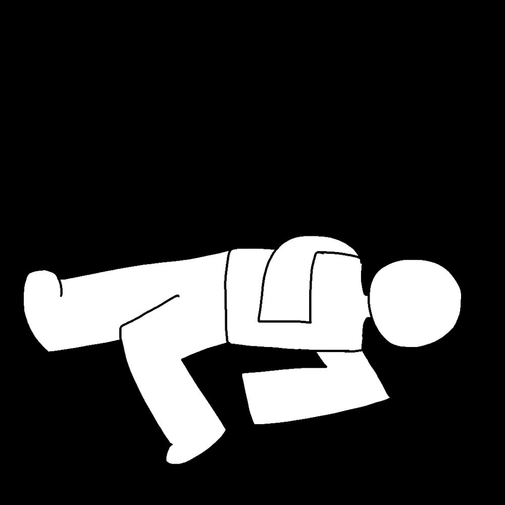 Dead Person, a Person that is dead in a pose referencing Family Guy and the commonly used "fallen down" pose, Posting this one today totally has no reference to a specific area and a specific holiday relating to that person, I used this person as Comic Sans is also associated to Sans from Deltarune/Undertale and hes a silly guy so fucking family guy
