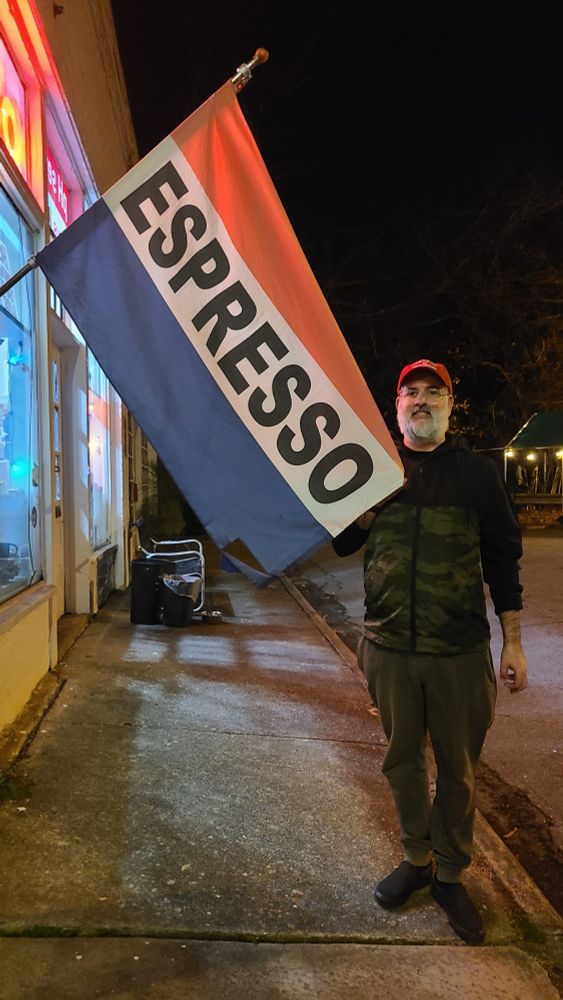 Me and flag that saw espresso