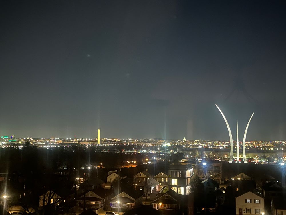 DC skyline at night