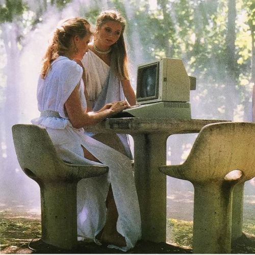 Two of my followers using a computer to read my posts