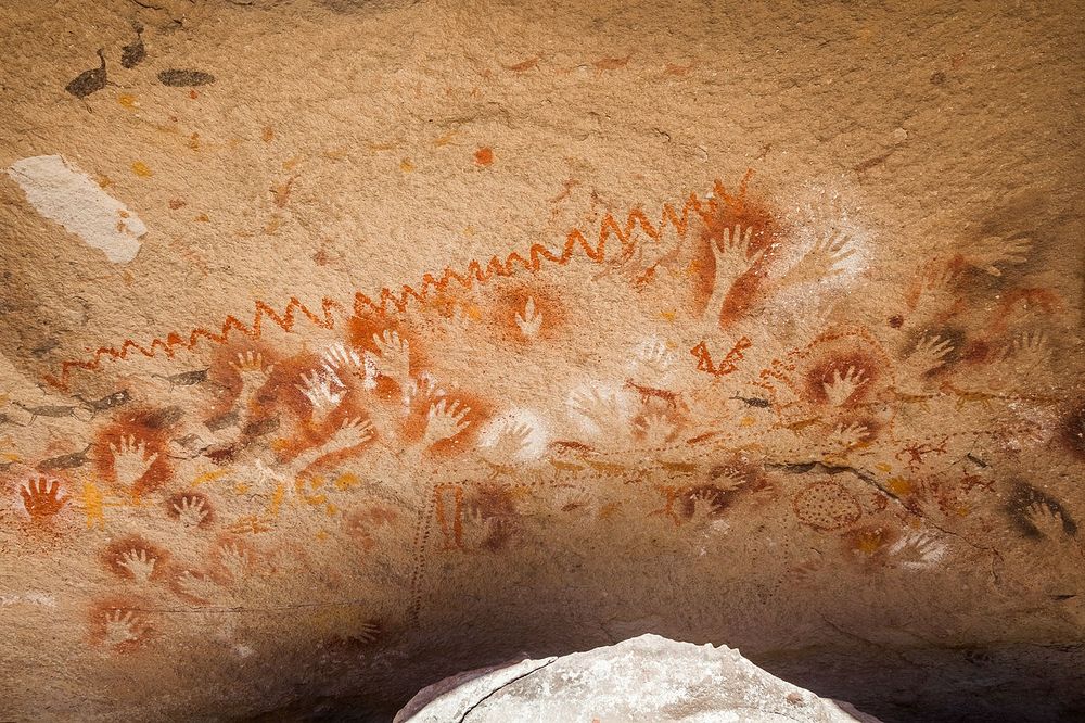 A photograph of the Cave of Hands