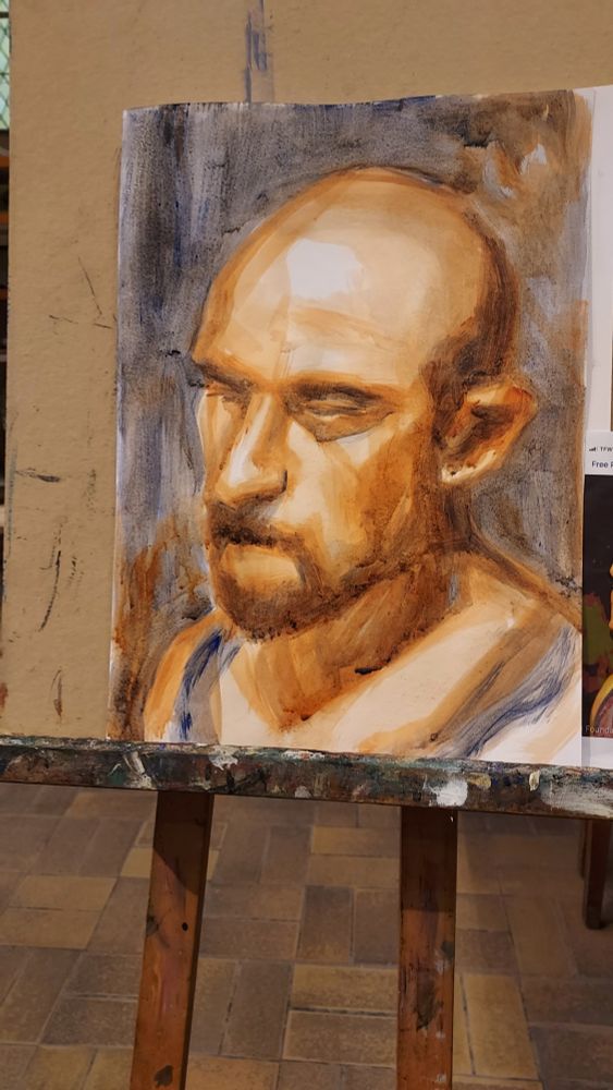 Portrait à l'acrylique #isacochet