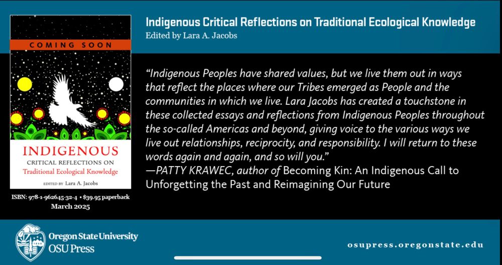 "Indigenous Peoples have shared values, but we live them out in ways that reflect the places where our Tribes emerged as People and the communities in which we live. Lara Jacobs has created a touchstone in these collected essays and reflections from Indigenous Peoples throughout the so-called Americas and beyond, giving voice to the various ways we live out relationships, reciprocity, and responsibility. I will return to these words again and again, and so will you."
-PATTY KRAWEC, author of Becoming Kin: An Indigenous Call to
Unforgetting the Past and Reimagining Our Future