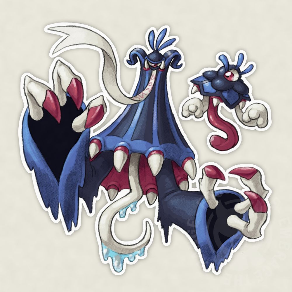 Illustration of Retroplasmm's Sombrella (left) and Parasoul (right) from his Datafighters project.