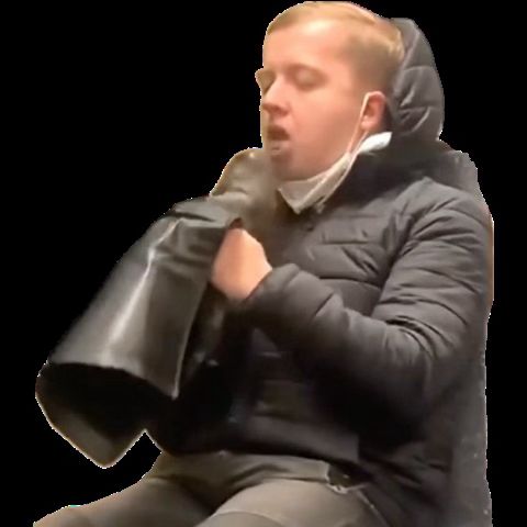 Actual Picture of a guy licking a boot on the train a.k.a. Bootlicker 
