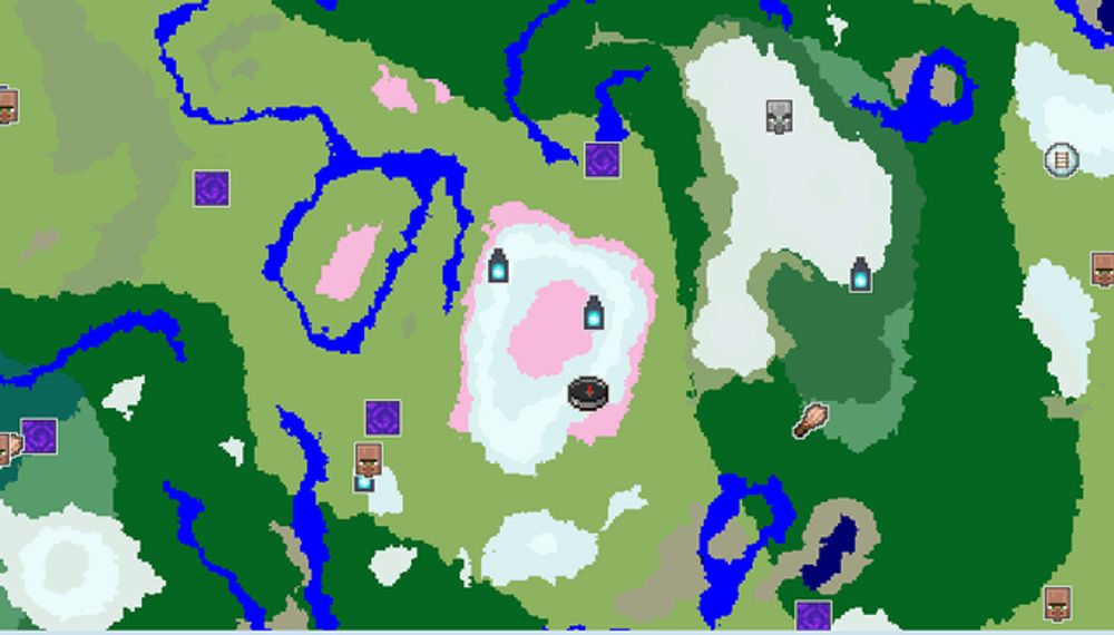 8961036780559011588 古代都市に直結する深い洞窟がある山中の小さな桜のバイオーム