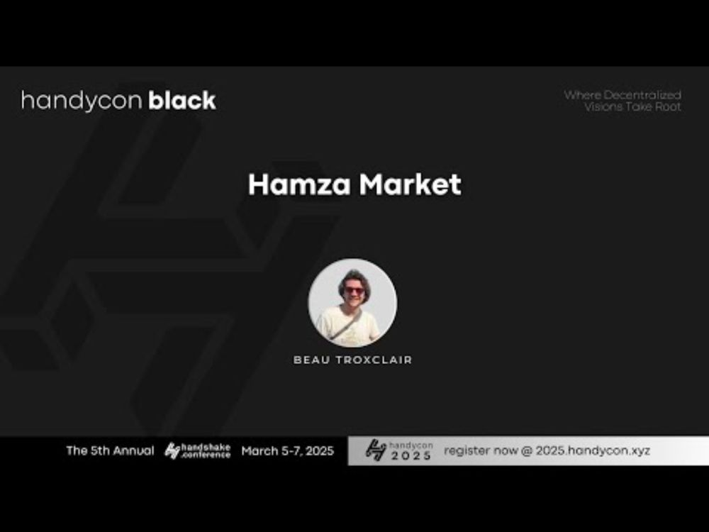 HandyCon 2025 | Day 2 - Hamza Market