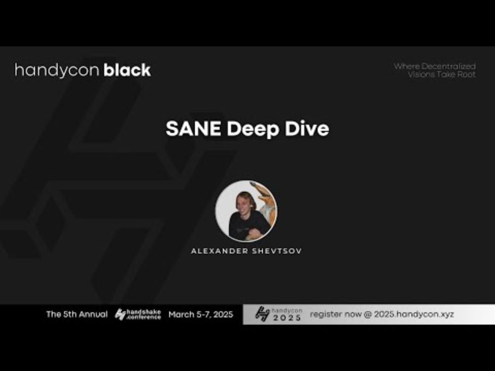 HandyCon 2025 | Day 2 - SANE deep dive