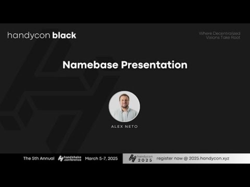 HandyCon 2025 | Day 3 - Namebase
